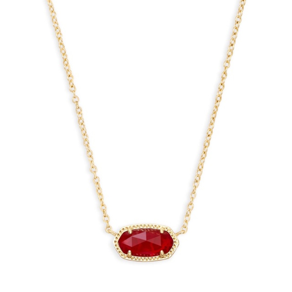 Kendra Scott Elisa Pendant Necklace in Ruby Red